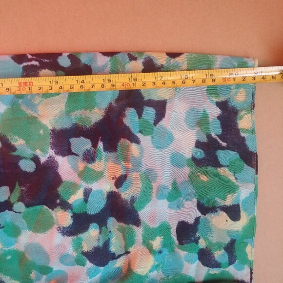 4/$20 Blue green abstract floral watercolour spot soft infinity scarf - Picture 5 of 8